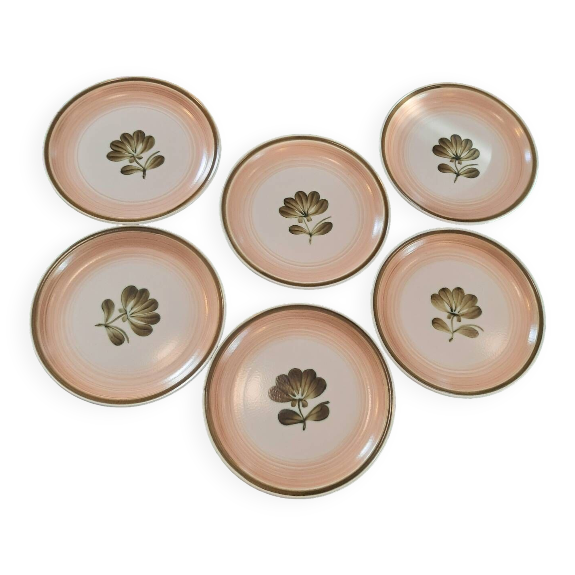6 Gien flat plates, Kandy model