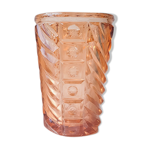 Vase en verre rose style