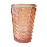 Art Deco style pink glass vase