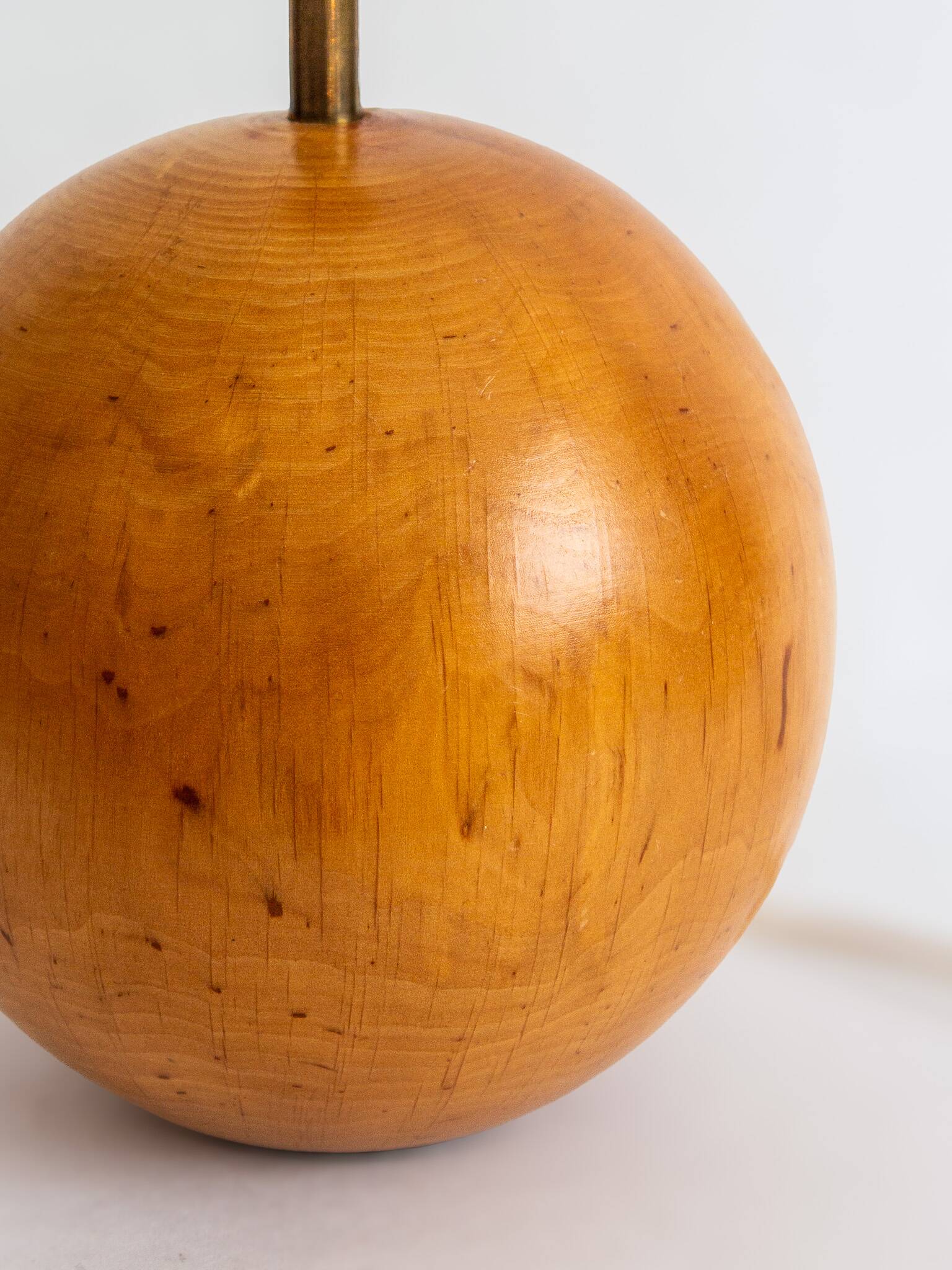 Ornamental lamp base made of elm wood, Italy 1960s.