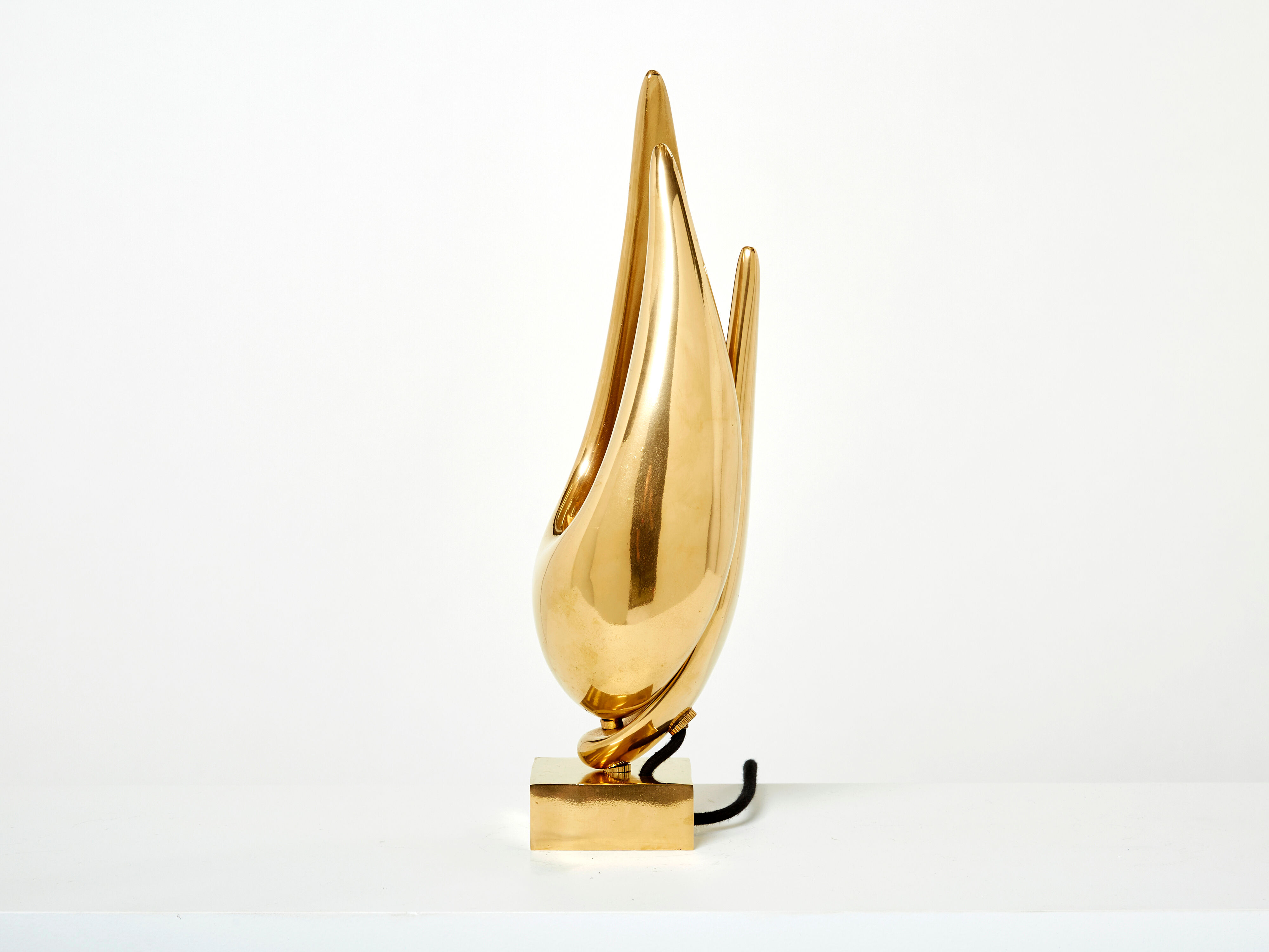Lamp Michel Armand gilded bronze 1970