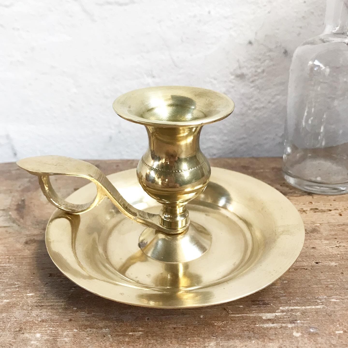 Brass cellar rat candle holder
