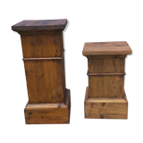 2 pine wood bases