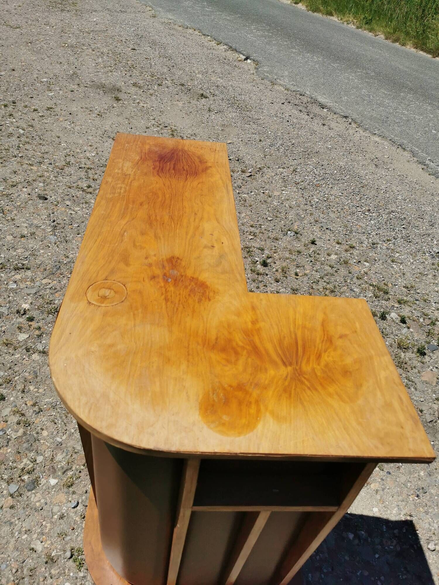 Corner bar and old stool from the 60s/ 70s, seventies skaï, vintage