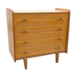 Vintage chest of drawers 60s light wood