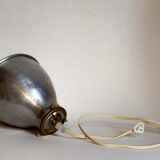 Suspension lampshade bell in vintage aluminum