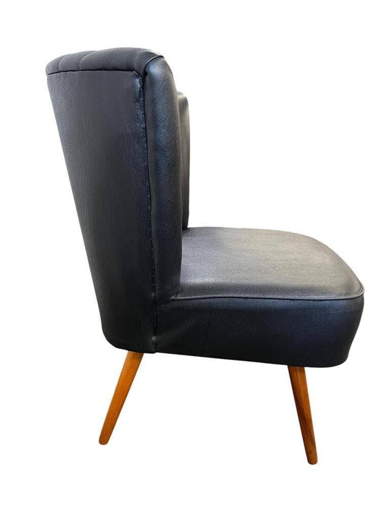 Fauteuil cocktail vintage noir / fauteuil / fauteuil une place