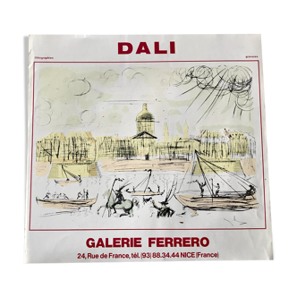 Dali exhibition poster, circa 1980