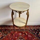 Bronze and marble side table