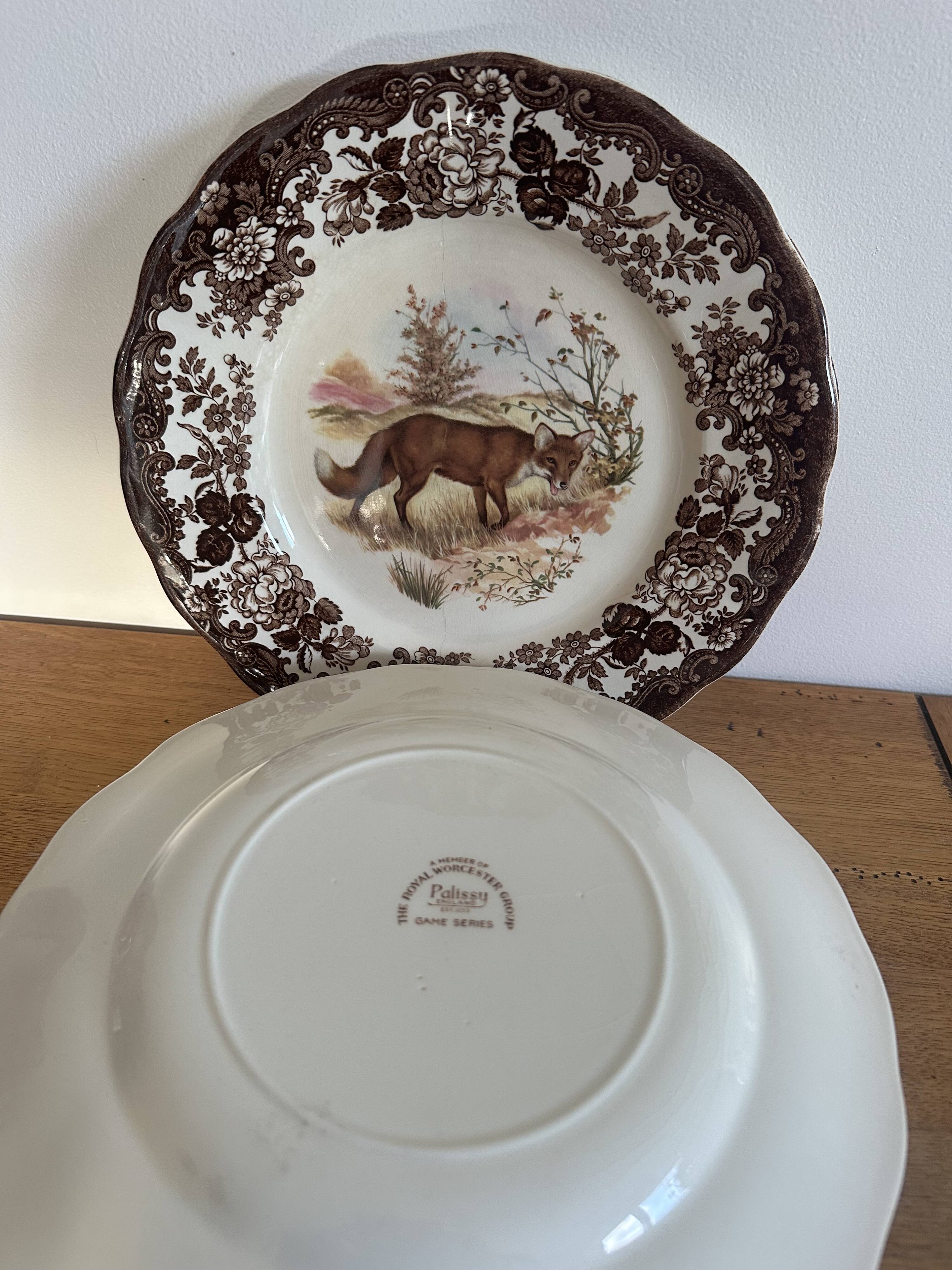 Set of 6 Palissy plates - Game Series - Royal Worcester - England