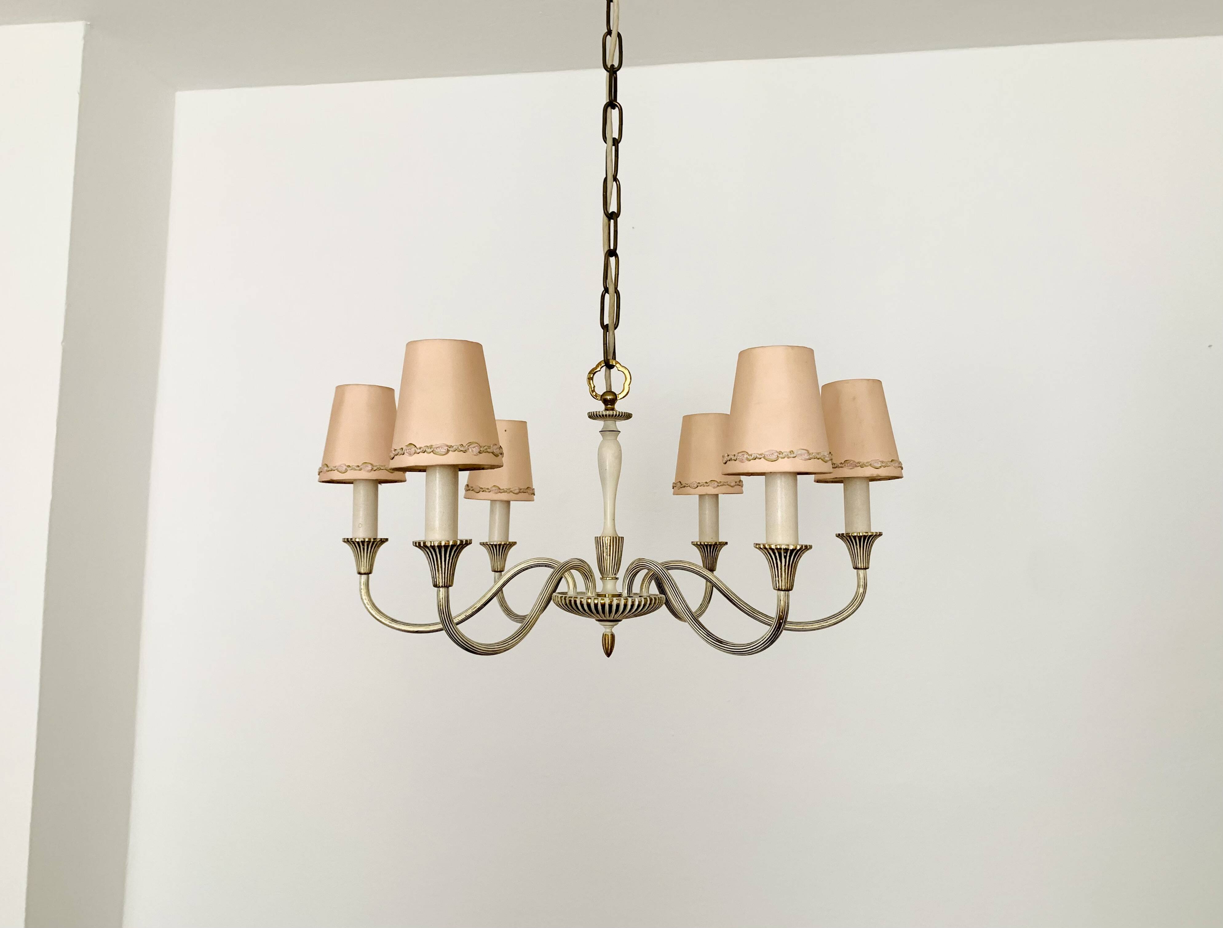 Brass Chandelier by Vereinigte Werkstätten München