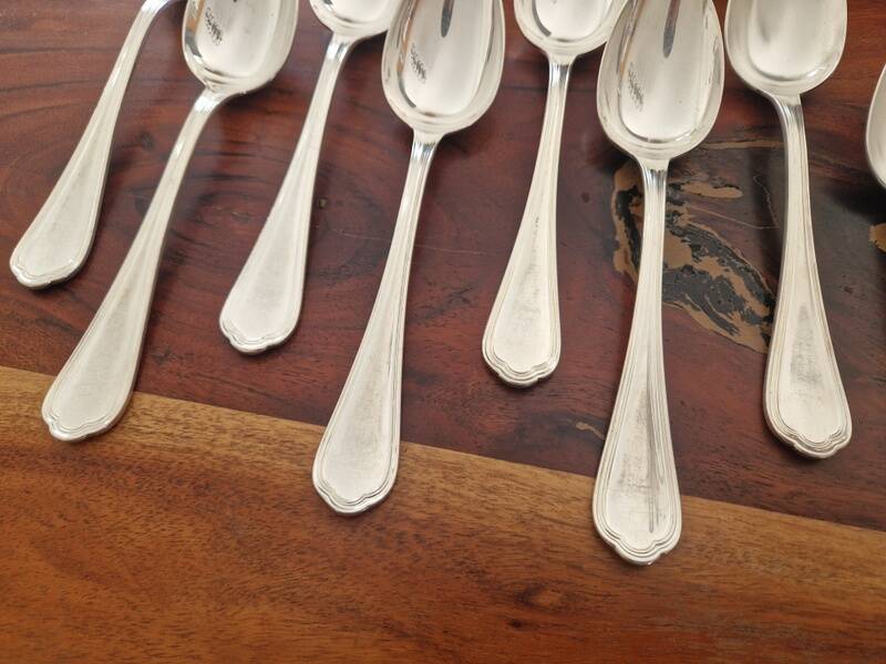 Christofle - Set of 12 table spoons model Spatours - Silver-plated metal