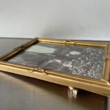 Frame gilded wood measurements 16.5 cm x 12.5 cm convex glass
