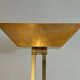 Brass Floor Lamp with Adjustable Reflector on a Timber Base