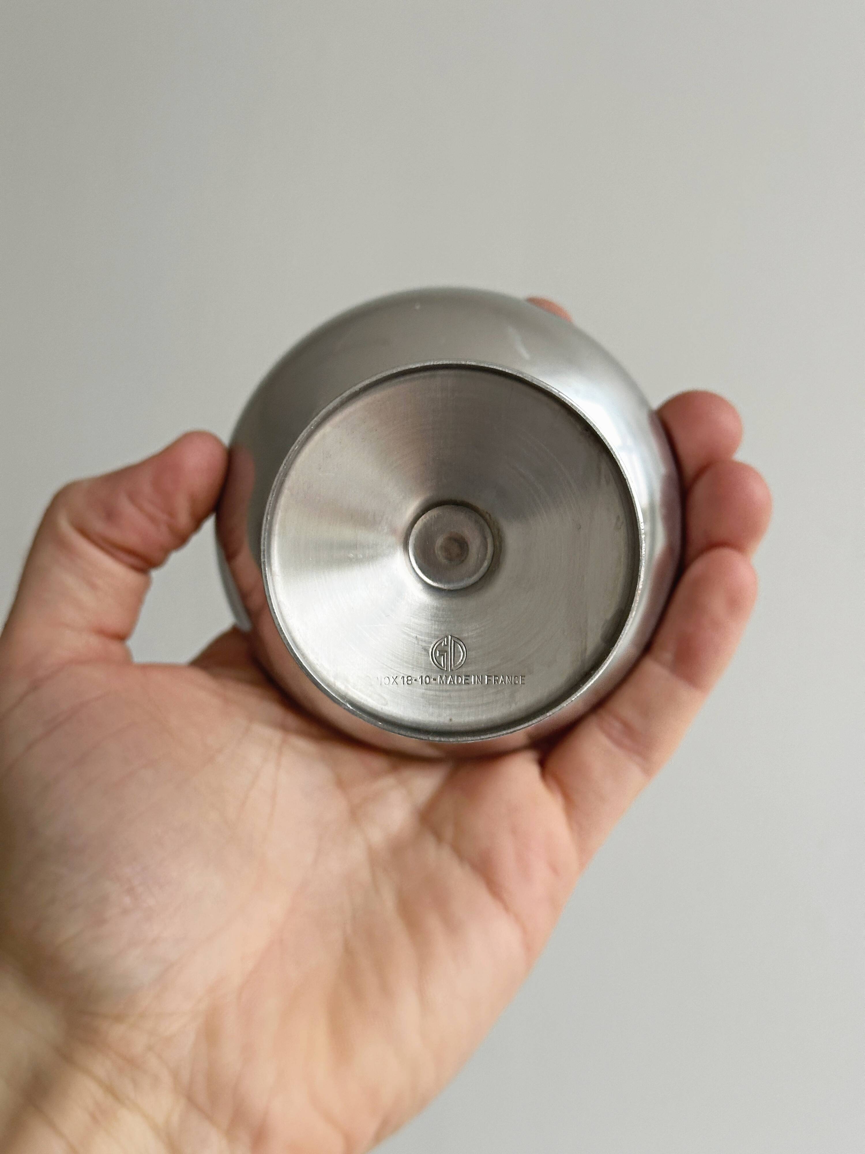 6 metal bowls in the style of Guy Degrenne