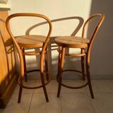 High bar chair in wickerwork