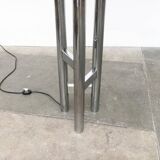 Vintage German floor lamp from the 1970s in glass and metal.