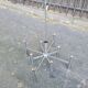 Vintage 8-arm chrome chandelier 1970