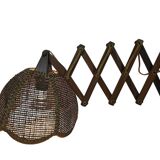 Schaarlamp - Harmonicalamp - teak - wandlamp - 60's