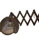 Schaarlamp - Harmonicalamp - teak - wandlamp - 60's