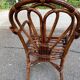 Fauteuil en rotin vintage / bambou teinté — Style Boho 70s