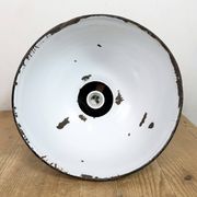 Industrial Grey Enamel Bauhaus Pendant Lamp, 1930s