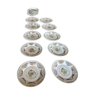 Assiettes à dessert en porcelaine - 1950