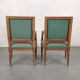 Pair of Louis XVI armchairs upholstered green velvet
