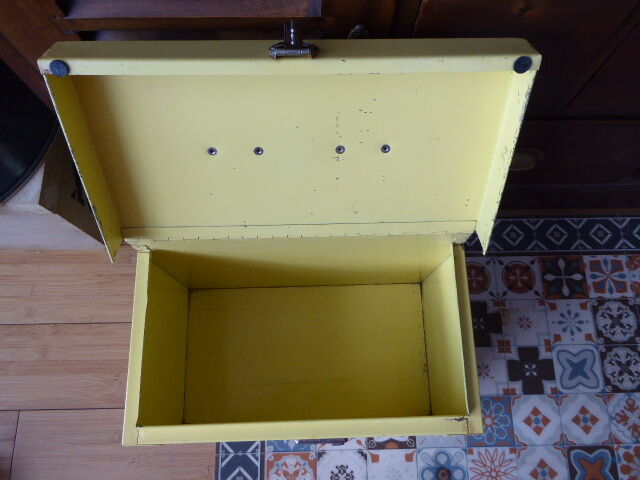 COLUMBIA - suitcase vintage 50/60s yellow metal Binder