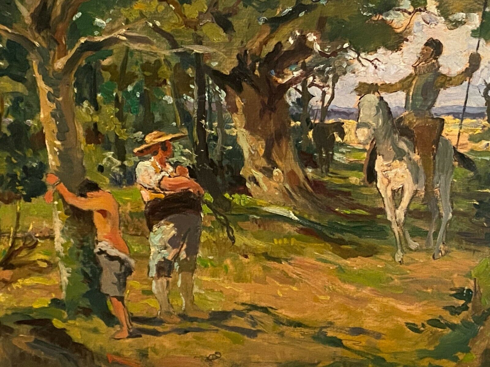 Suite of 4 paintings signed René Leverd 1872-1938 Don Quixote