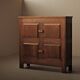 4-door buffet in solid oak, France, around 1960