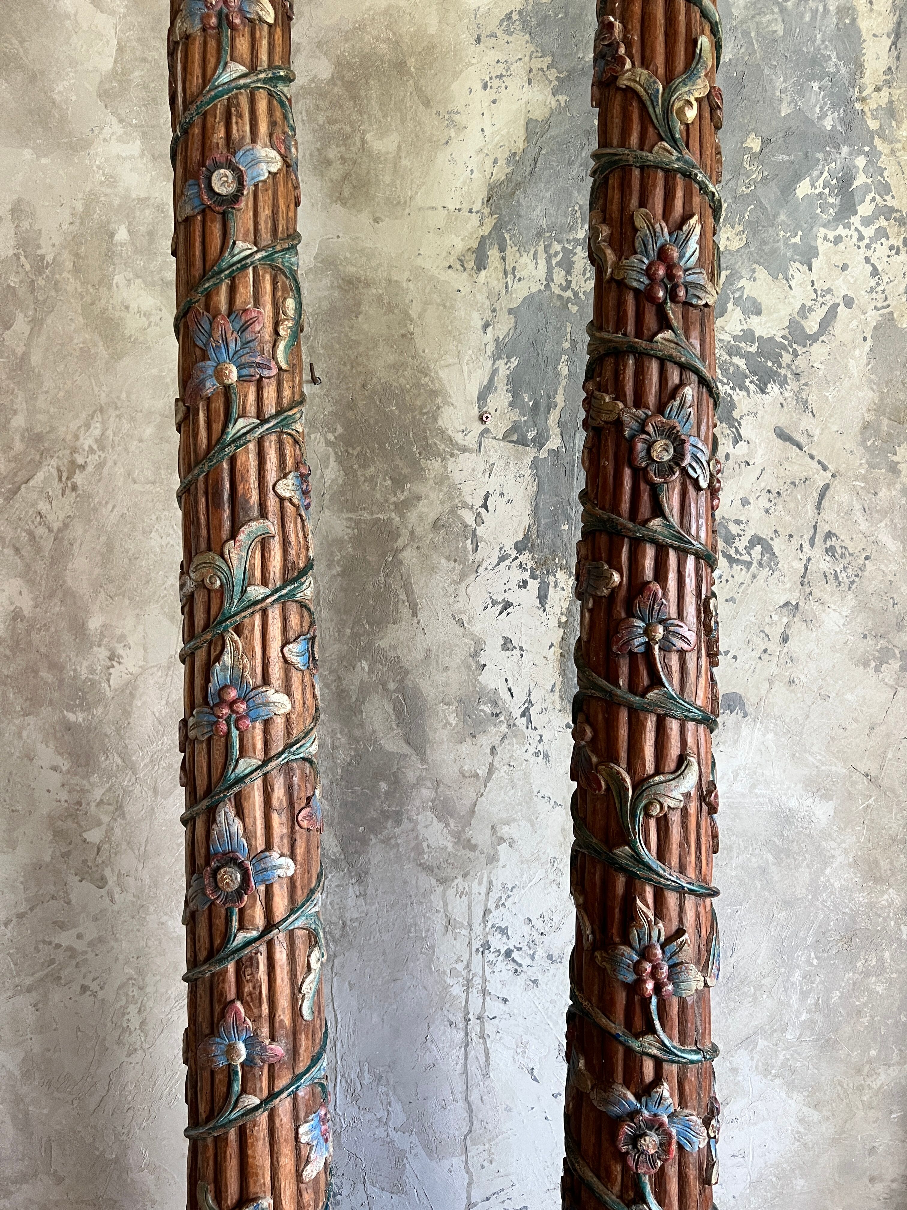 Pair of decorative columns