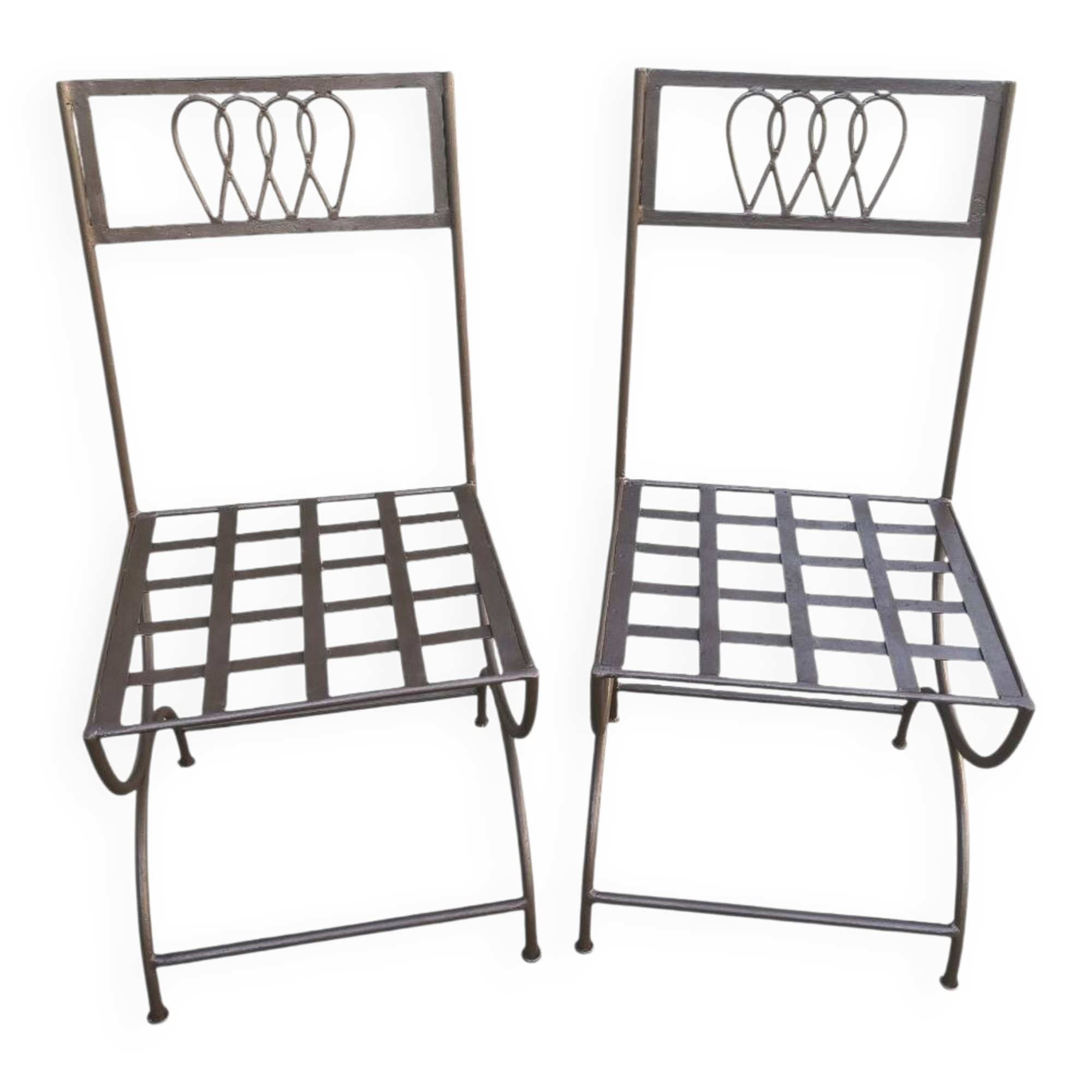 Vintage wrought iron chairs