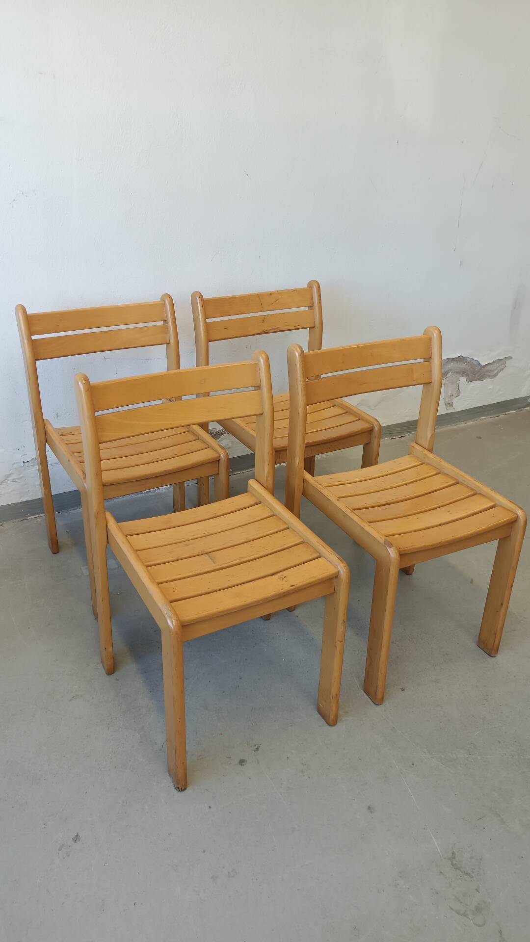 Set of beech chairs