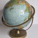 Globe in relief, Scan-Globe Denmark, gyroscope, 30 cm