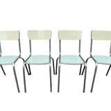 4 chaises en Formica des années 50 France