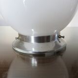 Ceiling lamp ball opaline white art deco years 30 40