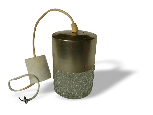 Lustre / Suspension verre et tôle
