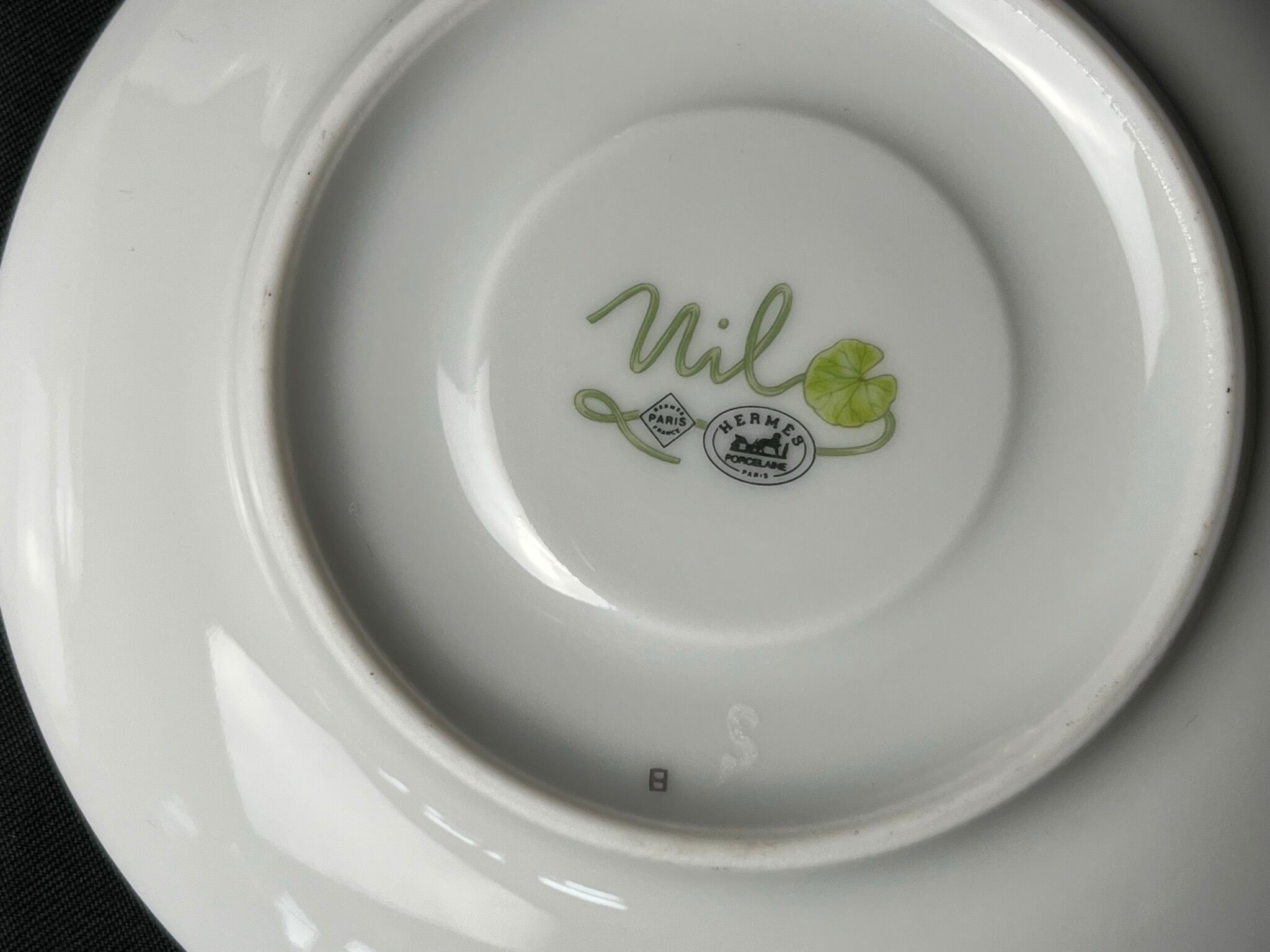 Hermès, pair of coffee cups Nil 20th century collection