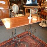Wrought iron and marble console table