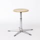 Set of 4 Vintage Industrial Stools 1970s, Chrome Adjustable Stools