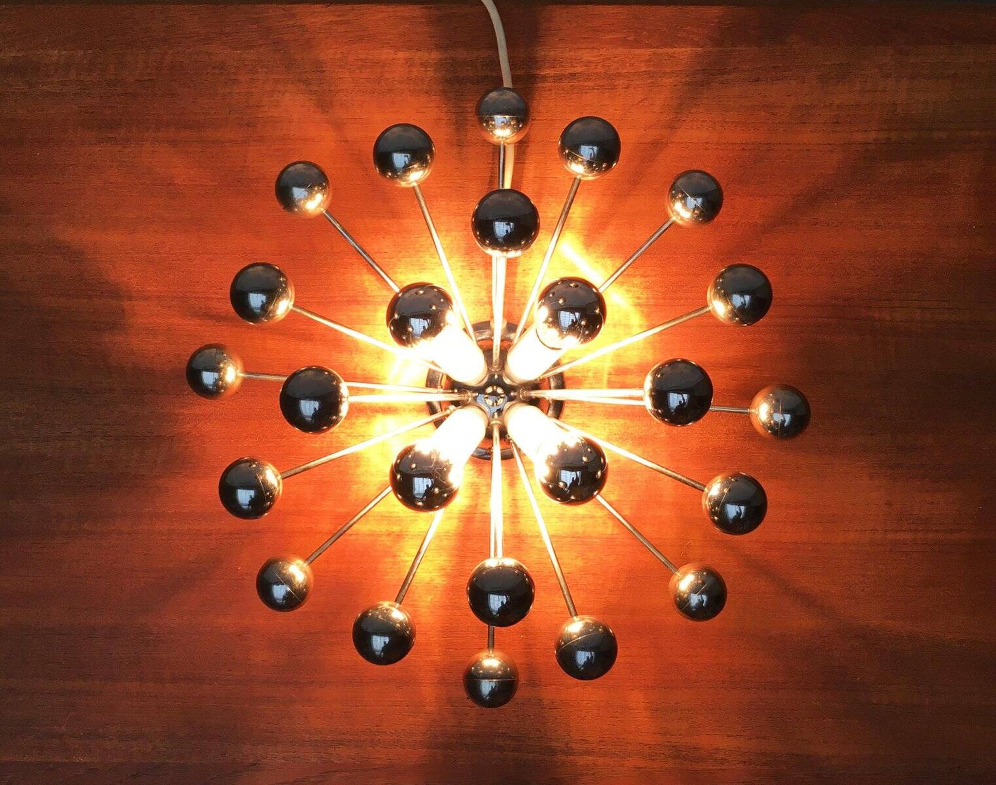 Lampe de table atomique allemande de l'âge spatial du milieu du siècle de Cosack