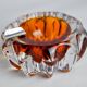 Orange Sommerso ashtray by Seguso, Murano glass, Italy, 1970