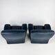 Set of 2 Italian Blue Leather Fatboy Armchairs by Molinari, 1980s