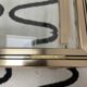 Vintage Pierre Vandel Paris Coffee Table Gold Aluminum and Glass with Two Trays 70'