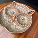 Ceramic owl catchall Vallauris 1960s