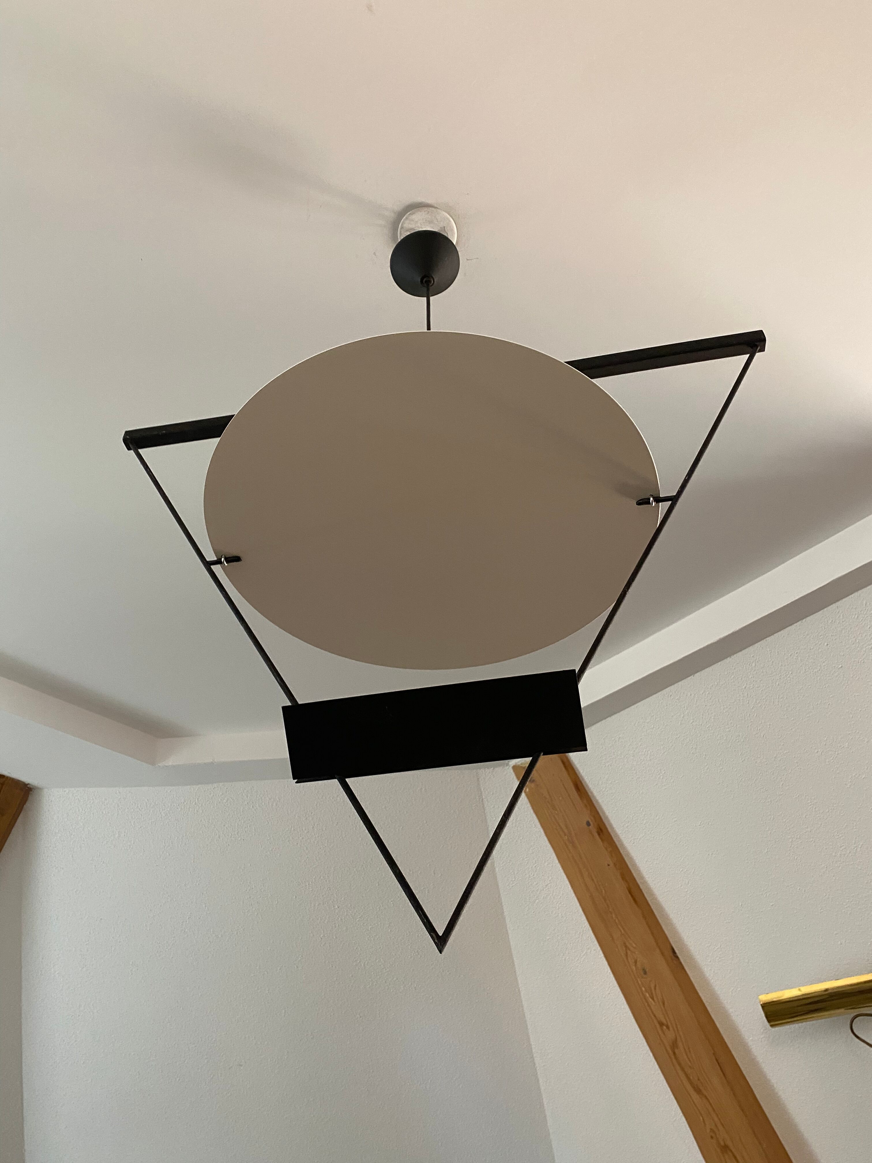 Lamp Italian design inverted triangle Mario Botta year 80