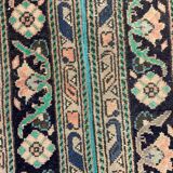 Distressed Turkish Rug 107x69 cm Vintage Shabby, Runner, Green, Brown Small