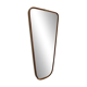 Vintage 1960 asymmetrical mirror, free-form, gold and red - 71 x 3