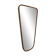 Vintage 1960 asymmetrical mirror, free-form, gold and red - 71 x 3